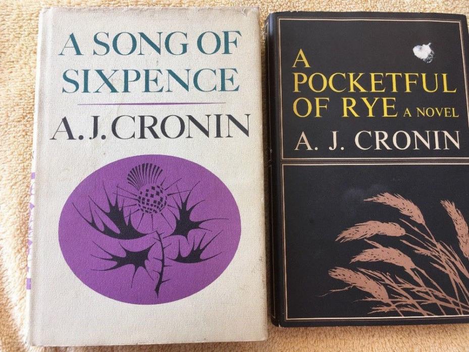 A. J. Cronin Lot Of Two books (1 - 1st Edition - A Song Of Sixpence)