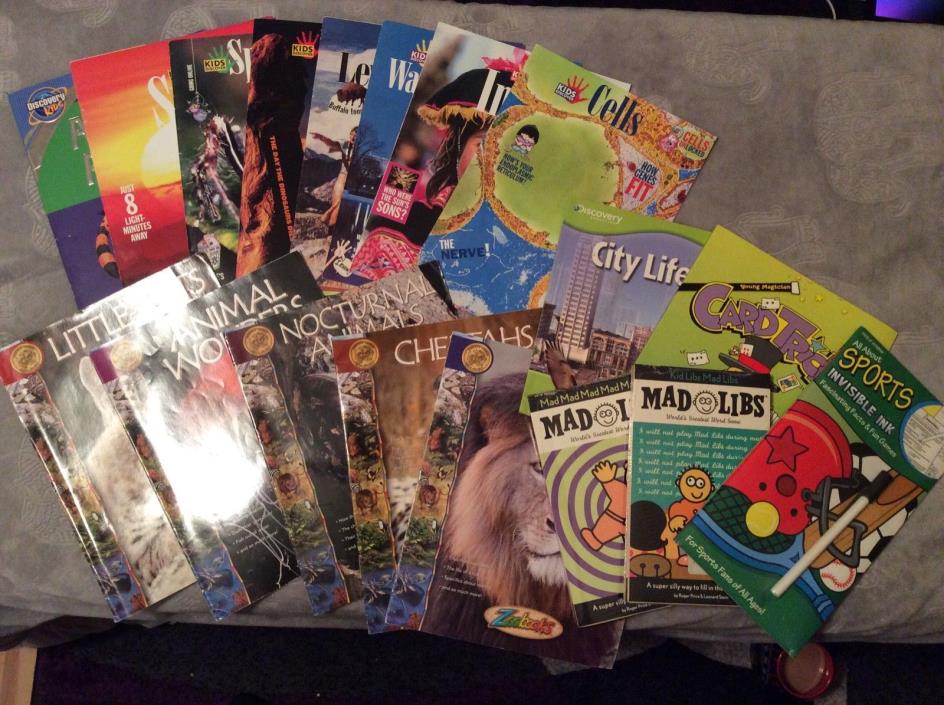 Children’s Activity and Learning Book Lot of 18 Zoo Books Mad Libs