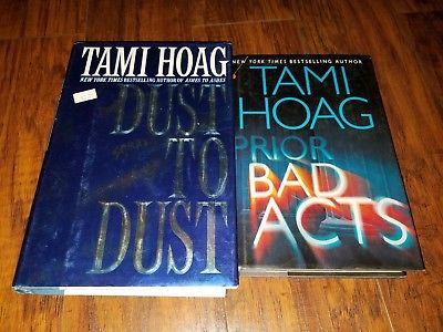 Lot of 2 Tami Hoag hardcovers, Prior Bad Acts, Dust to Dust