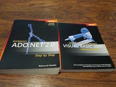 Lot of 2 Microsoft books, Visual Basic 2005, Ado.Net 2.0
