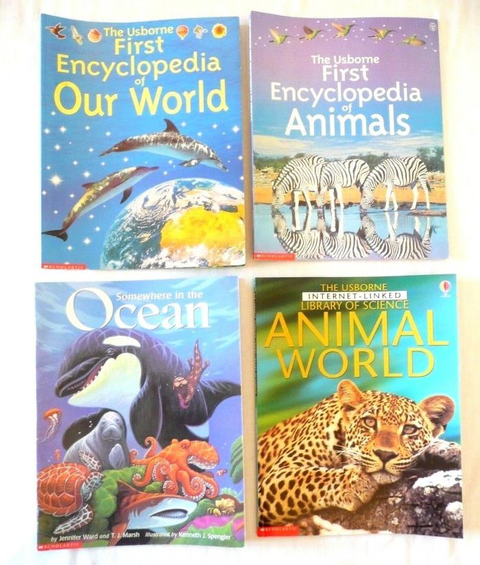 Lot-Usborne-First Encyclopedia of Our World, Animals, Somewhere Ocean * Children