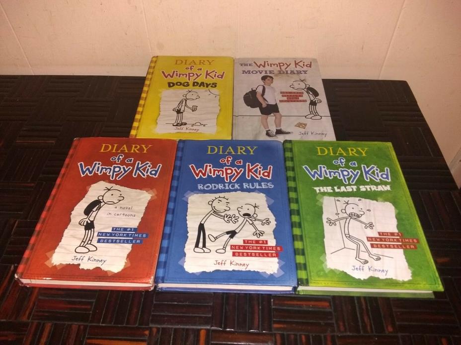 Lot of 5....The Diary of a Wimpy Kid Series by Jeff Kinney...Children Hardcovers