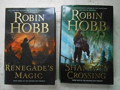 2 Robin Hobb Hardcover Books, Lot of Two, Shaman's Crossing & Renegade's Magic