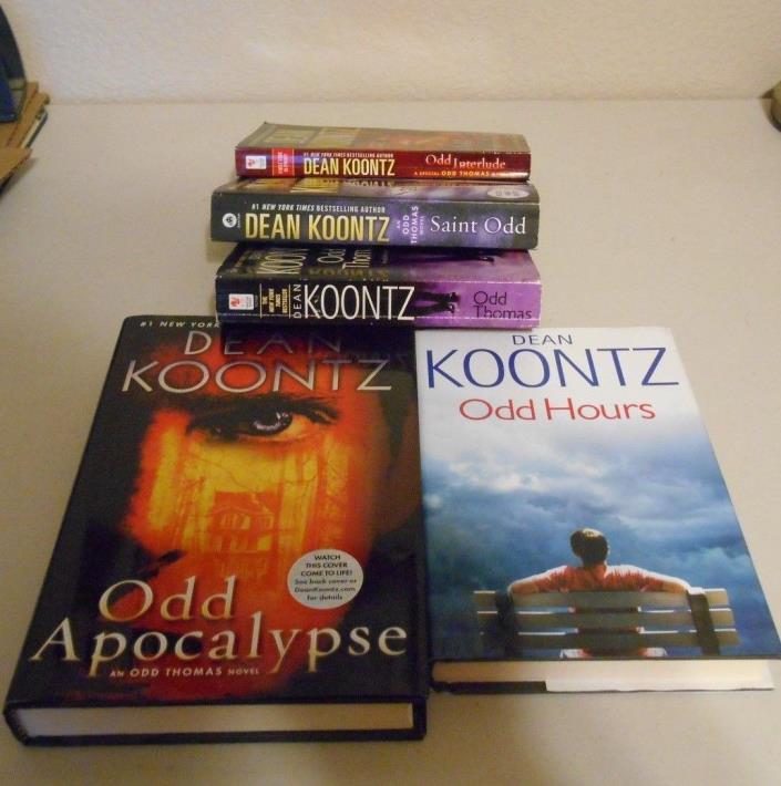 DEAN KOONTZ Odd Thomas Lot of 5 Used (Saint, Interlude, Hours, Apocalypse) Books