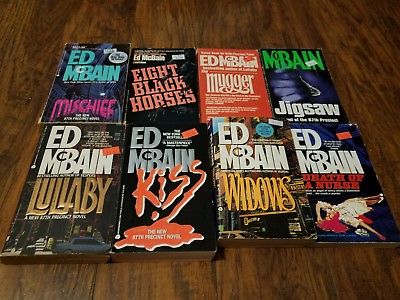 Lot of 8 Ed McBain paperbacks, Widows, Eight Black Horses, Death of a Nurse