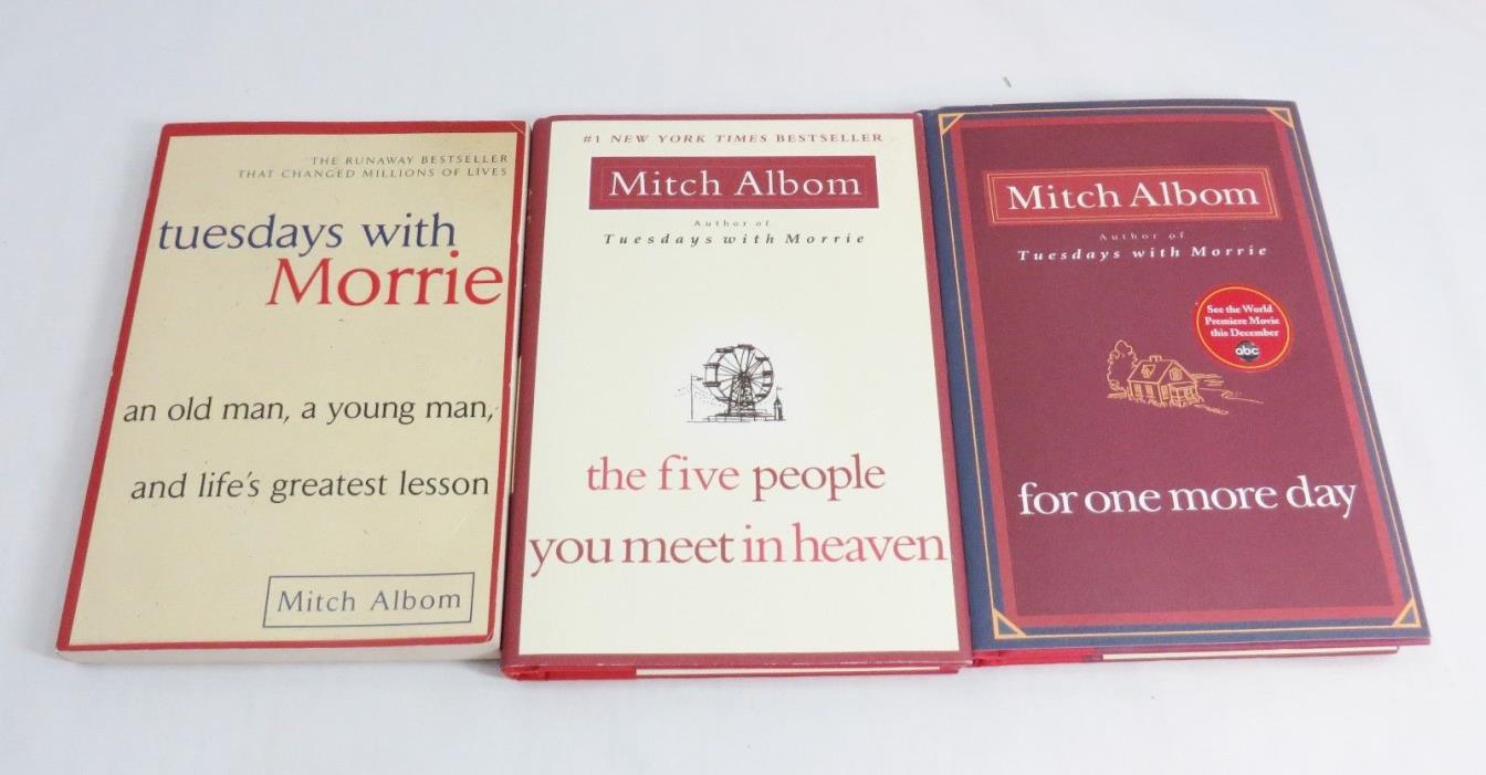 MITCH ALBOM BOOK LOT 3  TUESDAYS FIVE PEOPLE ONE MORE DAY