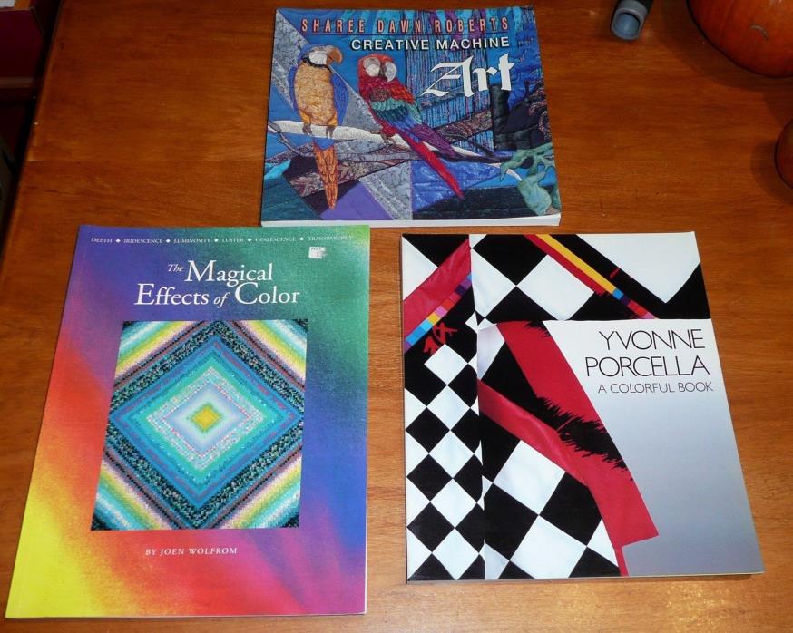 lot of 3 QUILTING BOOKS Magical Effects of Color / Creative Machine Art / Color+