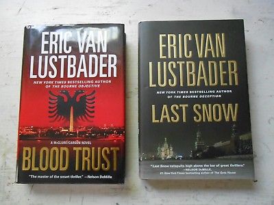 2 Eric Van Lustbader Hardcover Full Size Books + Dust Jackets Two First Ed. BOGO