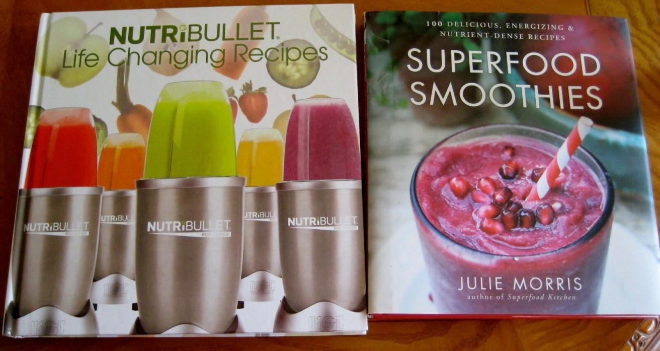 Superfood Smoothies lot two books recipes iillustrated  hardcover nutribullet