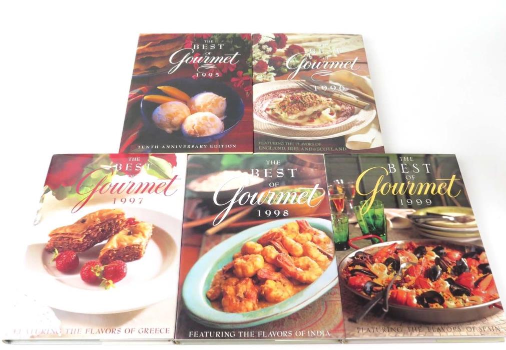 Best of Gourmet lot cookbooks 1995-1999 Greece India Spain UK Flavors