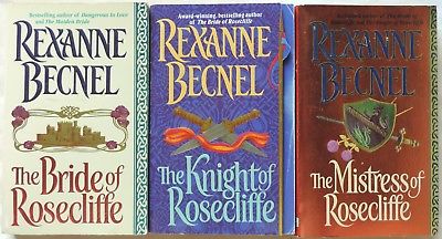 3 PBs REXANNE BECNEL Complete Series ROSECLIFFE OOP/HTF Medieval England