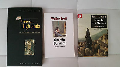A lot of 3 french books. Walter Scott + Jean Aicard