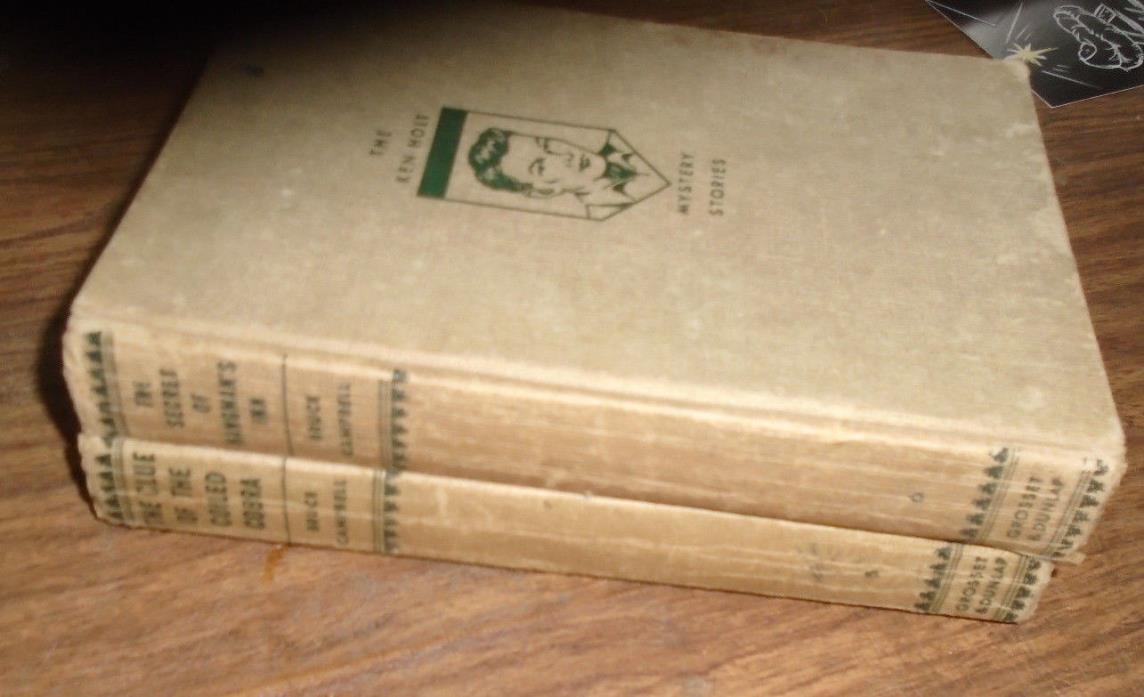 2 Ken Holt Mystery #5 & #6 Coiled Cobra-Hangman's Inn -ex-library hardback books