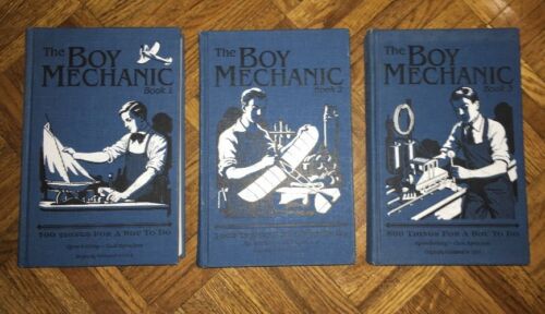 SET OF 3 “THE BOY MECHANIC” REPRINTS OF 1915 BOOKS ALGROVE PUBLISHING BRAND NEW!