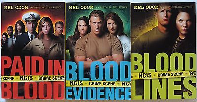 3 PBs Complete Series NCIS Mel Odom VG copies 2 OOP/HTF Blood:Evidence/Lines +
