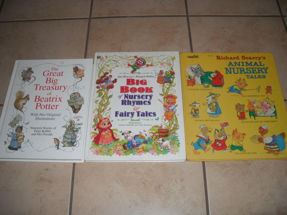 Nursery Rhymes Book LOT Fairy Tales Muppet Babies Beatrix Potter Richard Scarry