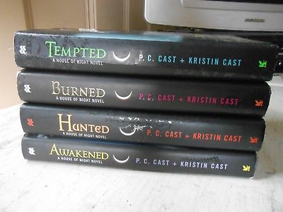 Lot of 4 P.C. Cast & Kristin Cast Hardcover Books Tempted Burned Hunted Awakened