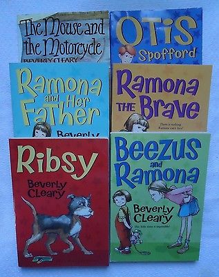 LOT OF 6 BOOK Beverly Cleary Mouse and Motorcycle Childrens Chapter Books Ramona
