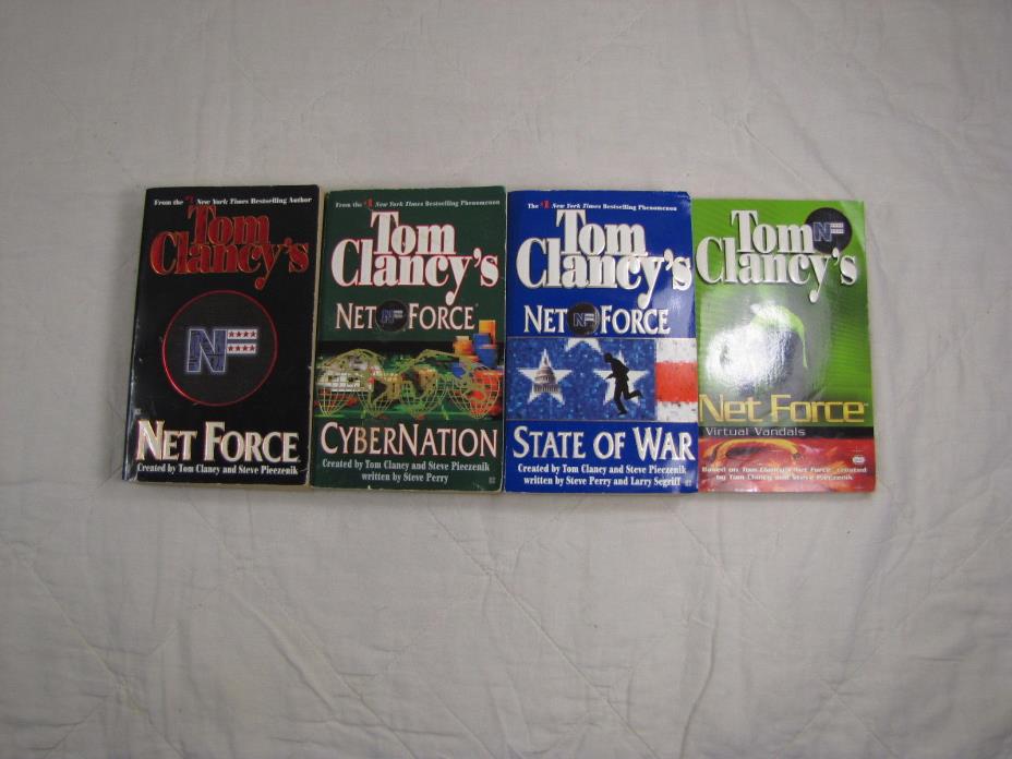 Lot of 4 Tom Clancy Net Force paperbacks