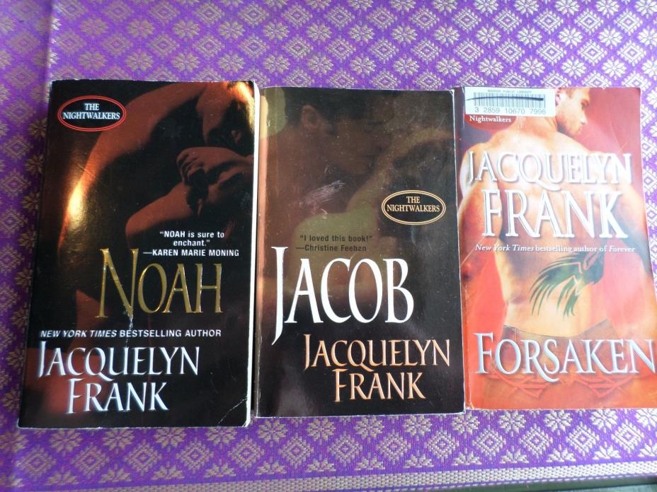 3 Nightwalkers paranormal romances by Frank - Forsaken, Jacob, Noah - paperbacks