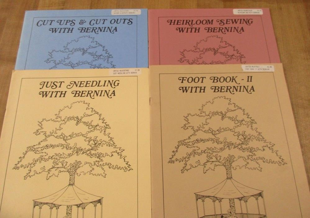 4 Bernina Books Mary Lou All Foot Heirloom Sewing Needling Cut Ups & Outs   (k)