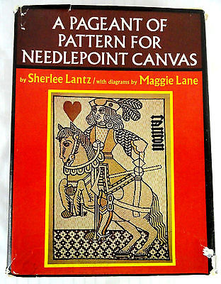 A PAGEANT OF PATTERN FOR NEEDLEPOINT CANVAS Vtg book 500+ pgs! First Edition