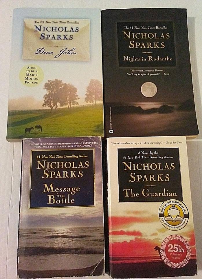 Nicholas Sparks Lot of Paperback Books Novels Dear John Message Guardian Nights