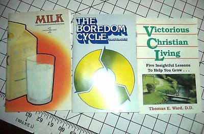Lot of THREE Christian Booklets!  Used  Religious Books