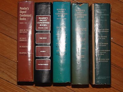 Vintage Lot of 5 1980's Readers Digest Condensed Books, Instant Library-Decor