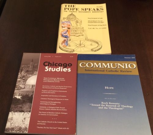 Lot Of 3 Catholic Journals /The Pope Speaks July 1995/ Communion/Chicago Studies