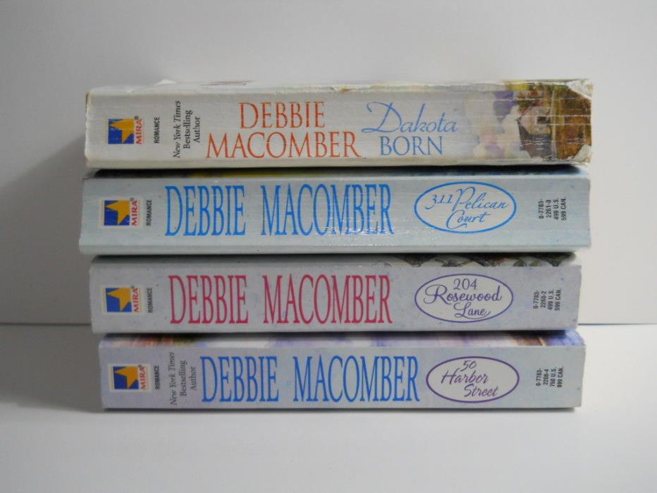 Lot of 4 Debbie Macomber Novels: Dakota Born, 50 Harbor St. 204 Rosewood Lane.