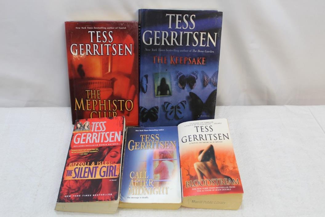 Mixed lot of 5 Tess Gerritsen Mystery Thriller Novels