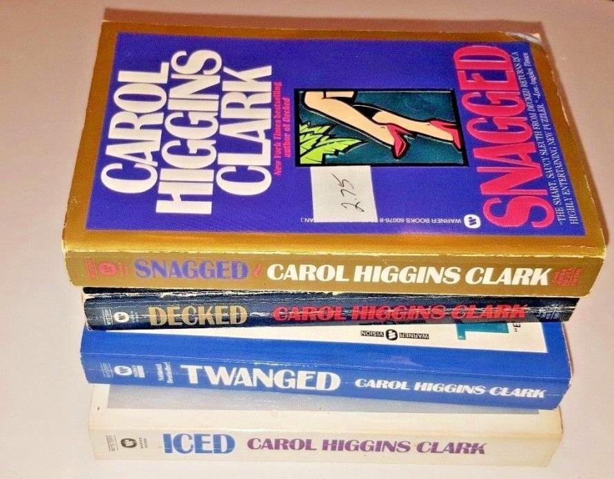 CAROL HIGGINS CLARK 4 Paperback Book books FREE S/H bundle DECKED  Iced Twanged