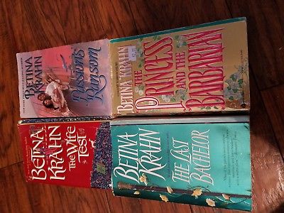 Lot of 4 Betina Krahn paperbacks, Passion's Ransom, The Last Bachelor