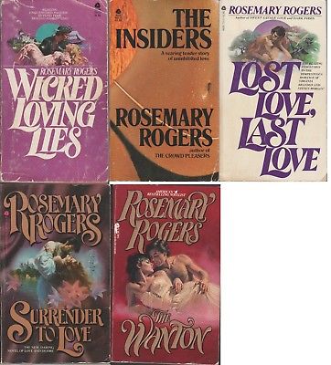 Rosemary Rogers lot of 5 mass-market paperbacks good acceptable condition