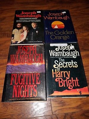 Lot of 4 Joseph Wambaugh hardcovers, The Golden Orange, The Secrets of Harry Bri