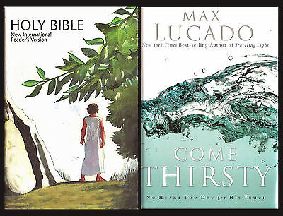 Salvation invitation: NIV Bible + Max Lucado -- Come Thirsty: No Heart Too Dry