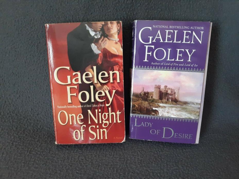 Gaelen Foley Lot of 2 Paperbacks Lady of Desire / One Night of Sin
