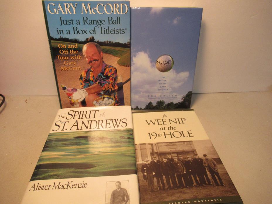 Golf Book Lot Of 4 Books Hardcover Mackenzie McCord Cullen Outdoor Sports