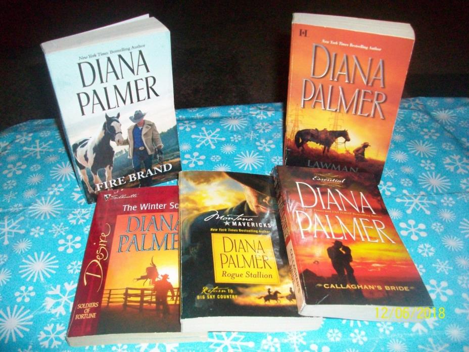 Lot of 5 Diana Palmer Western Romance Books