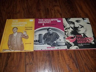 Lot of 3 The Galloping Gourmet Vintage Cookbook, Vol 1,2,3  1969