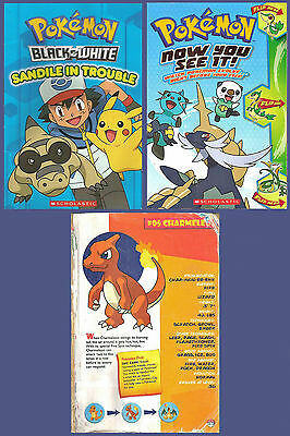 Pokemon book trio: Now You See It, Sandile in Trouble, Official handbook free