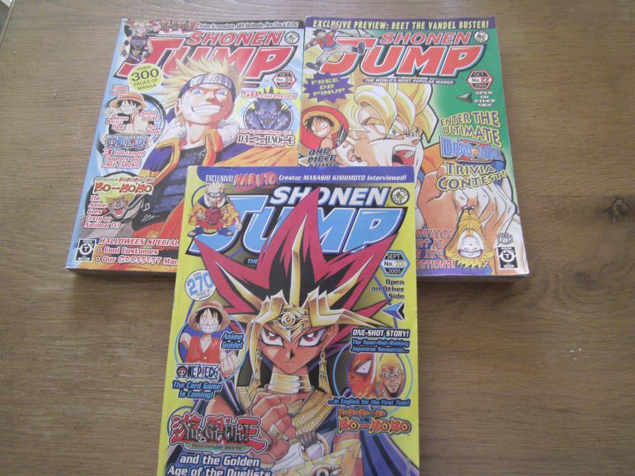 3 SHONEN JUMP MANGA ANIME GRAPHIC NOVEL Oct 2004 (22) Oct Sept 2005 (33,34)