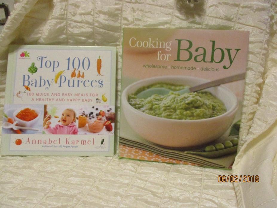 Lot of 2 COOKBOOKS for Baby Purees & Food cooking & make food