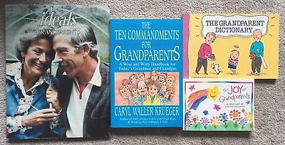 Lot 4 Grandparents books: Ideals 1980, Ten Commandments, Joy of, Dictionary