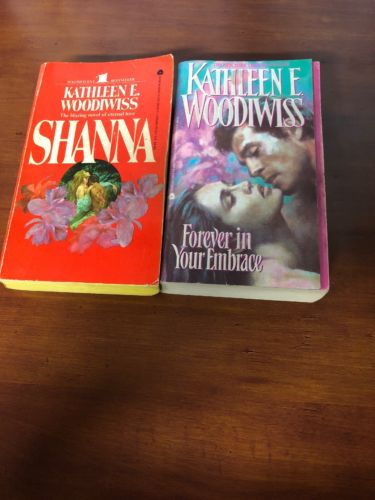 Lot 2 Of Romance Novels Kathleen Woodiwiss Shanna & Forever In Your Embrace