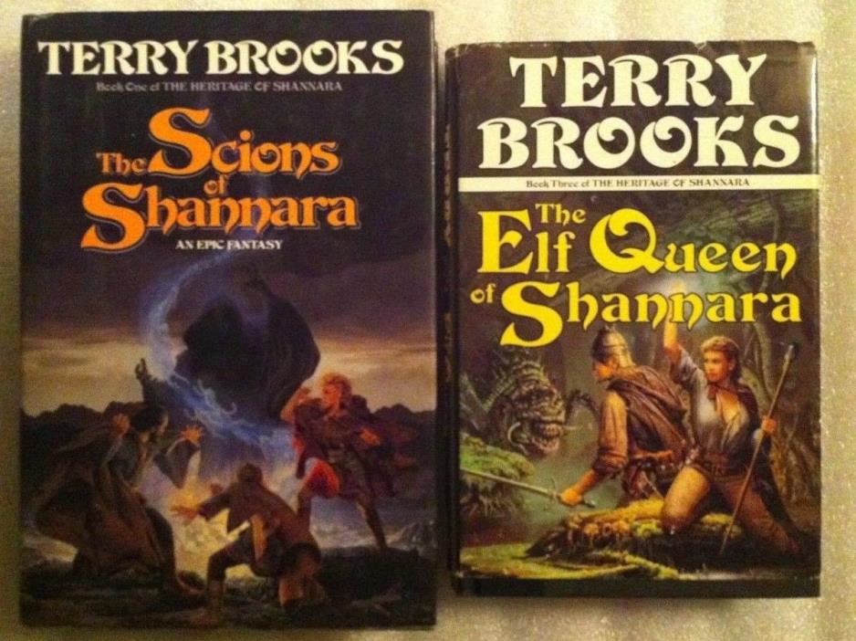 Lot #6-12 Terry Brooks - The Elf Queen of Shannara - The Scions of Shannara HB