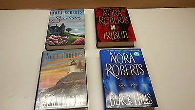 Lot of 4 HB  Books by Nora Roberts - Sanctuary , Tribute, Homeport & Black Hills