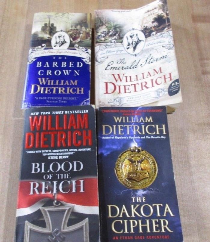 4 William Dietrich PB's Emerald Storm Blood Reich Barbed Crown Dakota Cipher c