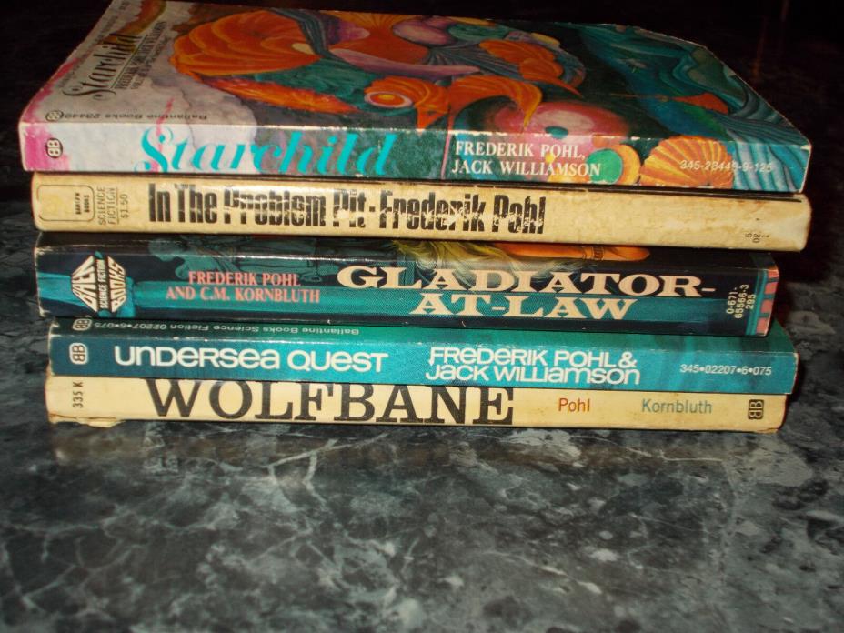 Frederick Pohl lot of 5 science fiction paperbacks